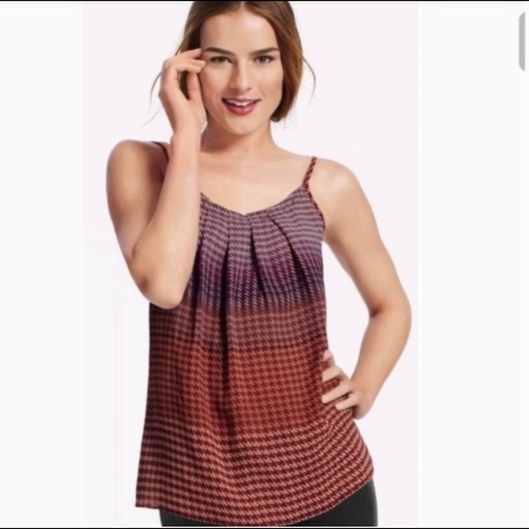 CAbi Tops - CAbi Pleated Tank Top Hoodstooth #555 Spaghetti Straps XL New Without Tags